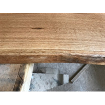 Baumscheibe, Waschtisch, Tischplatte, unbesäumt/gerade, Eiche, Baumkante 100x40x4,5cm geölt